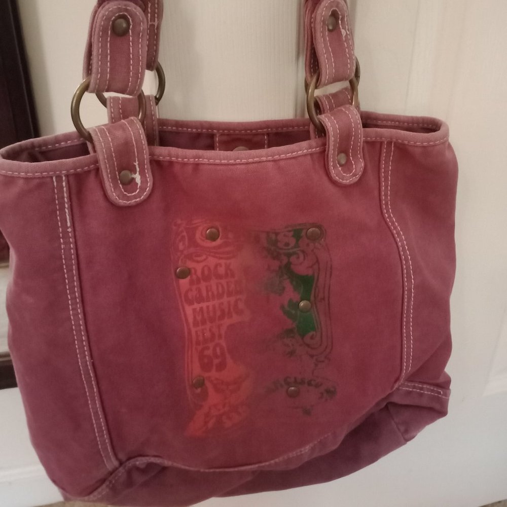 Vintage Canvas Tote Bag Levi’s Purple Copper Riveted Levis Shoulder Bag Purse